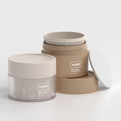 زجاجات الكريم البلاستيكي من نوع PP وعاءات حاويات 50ml 100ml 150ml 200ml