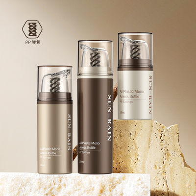 مستحضرات التجميل بدون هواء العناية بالبشرة التعبئة والتغليف مضخة زجاجة مخصصة 15ml 30ml 50ml مستحضرات التجميل ميني